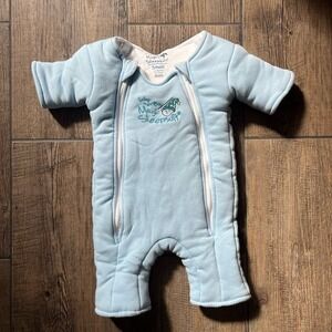 Baby Merlin's Magic Sleepsuit Blue Size Small 3-6 Months‎ (12-18 lbs) Swaddle